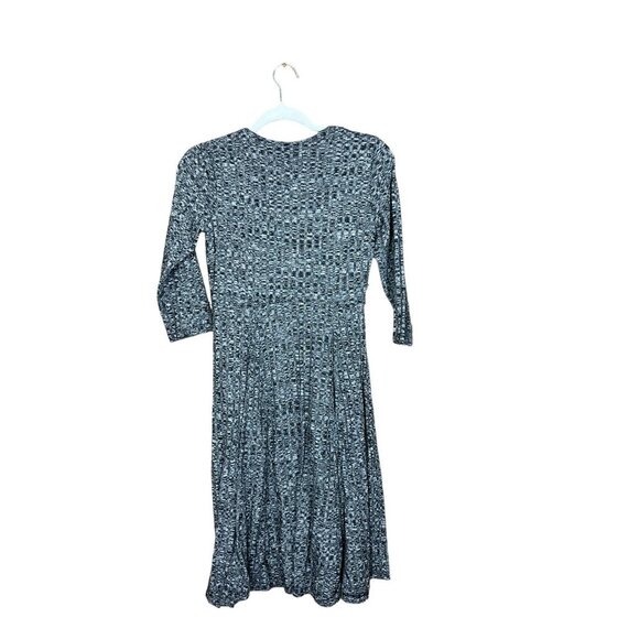 Robbie Bee Women's Speckled Grey 1/4 Sleeve Dress w/ Loops - Picture 2 of 7